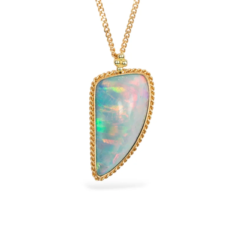 Ethiopian Opal Dagger Necklace