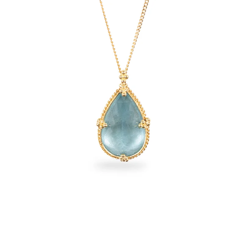 Misty Blue Aquamarine Necklace