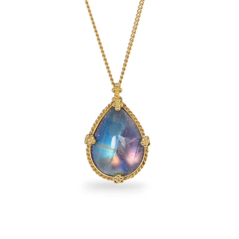 Moonstone Teardrop Necklace