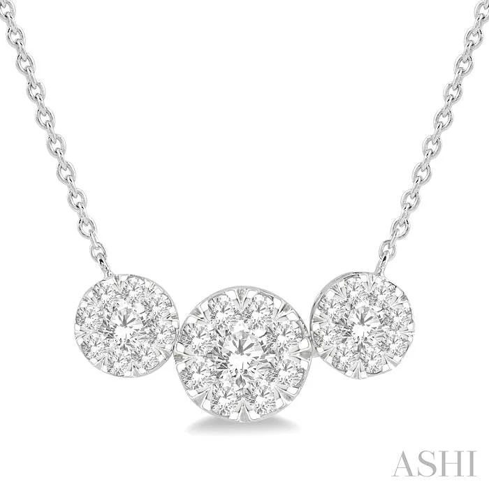 ROUND SHAPE PAST PRESENT & FUTURE LOVEBRIGHT ESSENTIAL DIAMOND NECKLACE