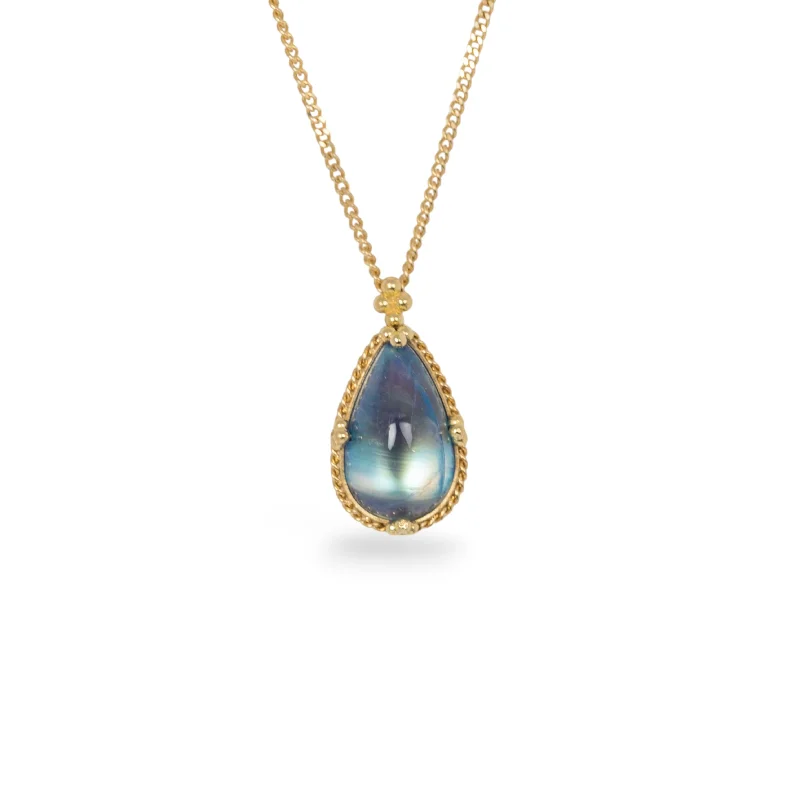 Petite Moonstone Teardrop Necklace