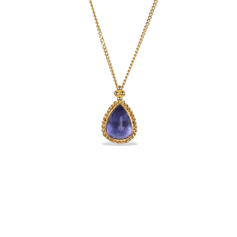 Petite Tanzanite Teardrop Necklace