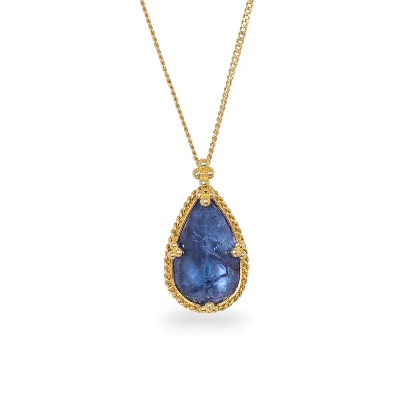 Serene Tanzanite Teardrop Necklace