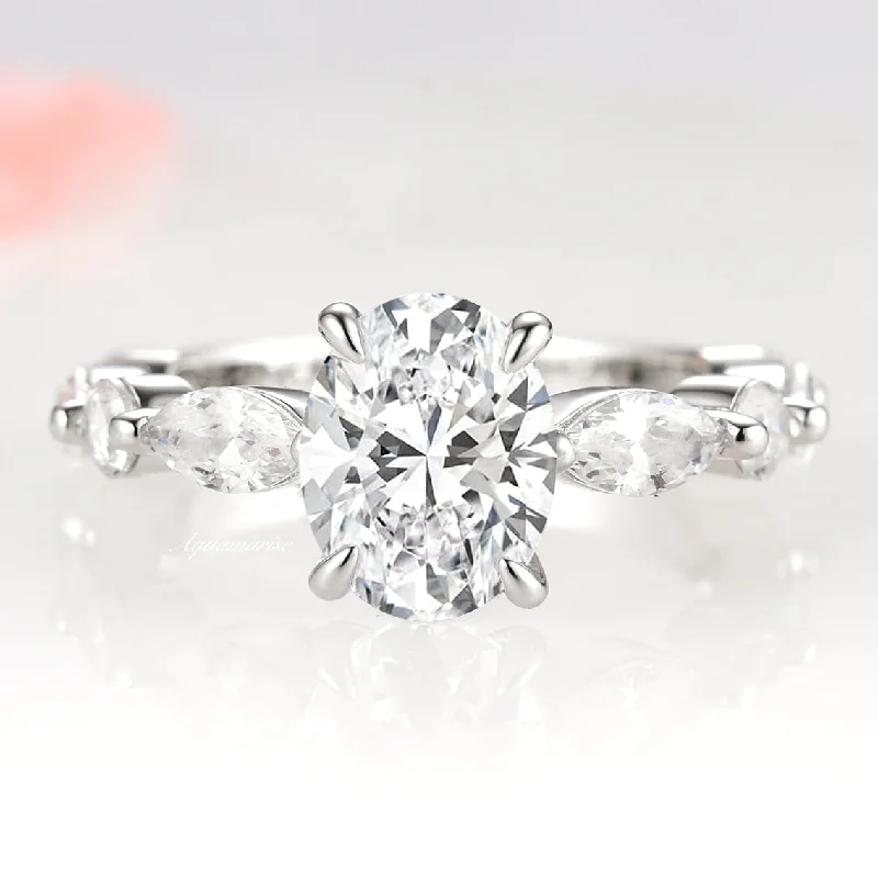 Viviana Engagement Ring- 14K White Gold