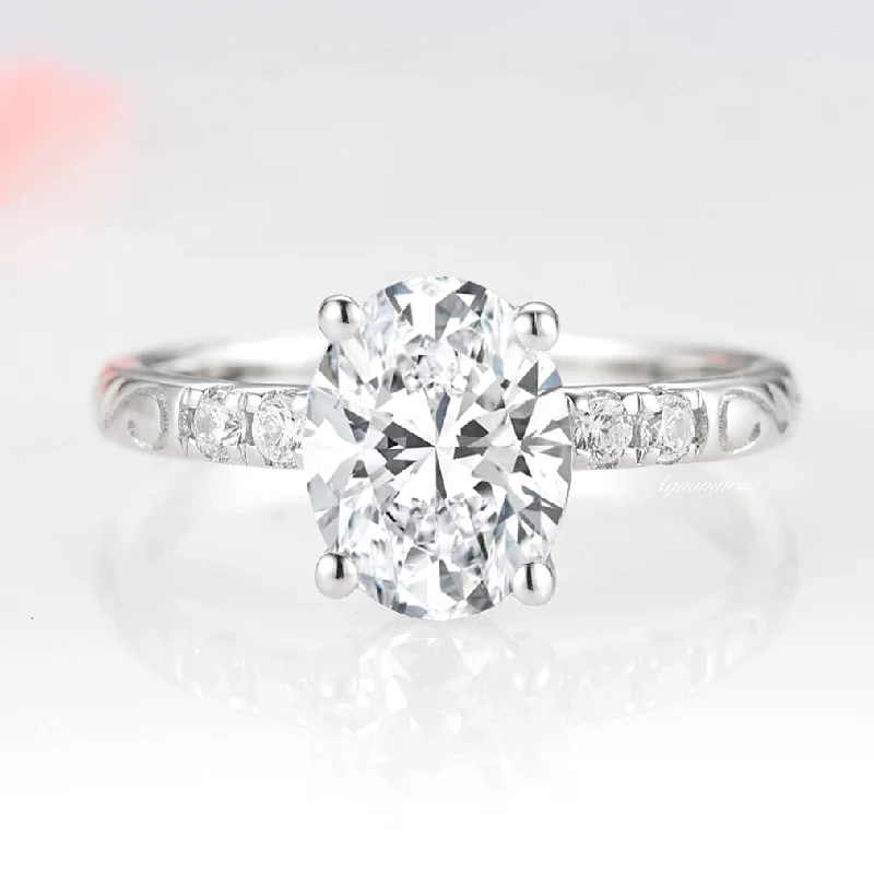 Bliss Engagement Ring- 14K White Gold