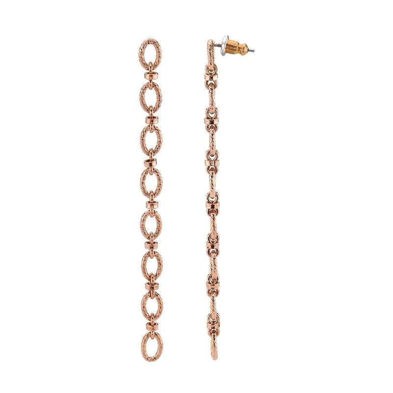 1928 Jewelry Modern Linear Cable Chain Earrings