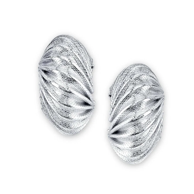 2028 Jewelry Silver Classic Corrugated Post Earrings