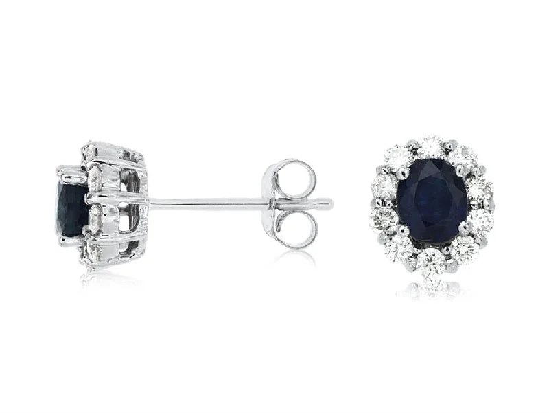 Sapphire & Diamond Earrings