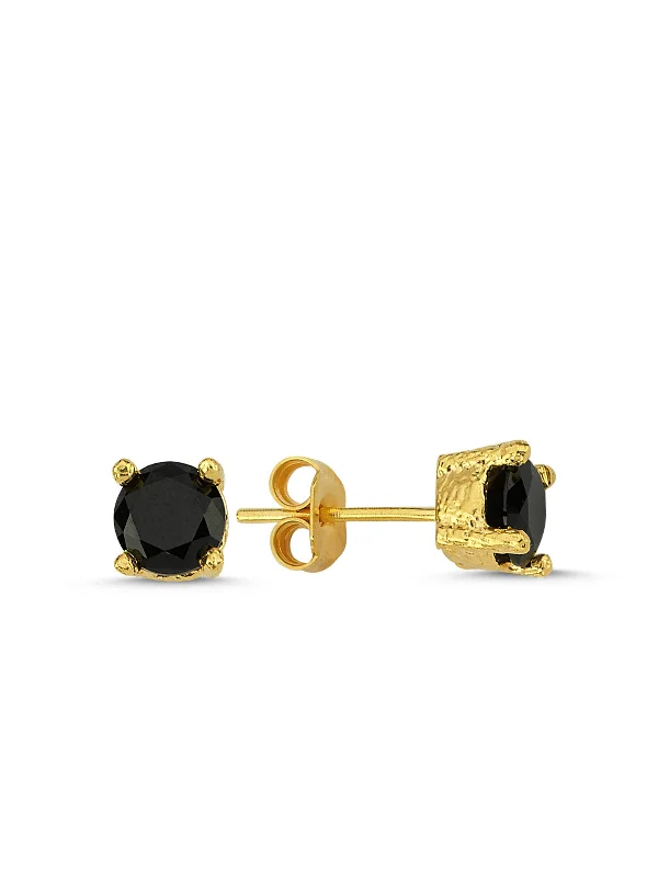 Eos Black Earrings - Stud