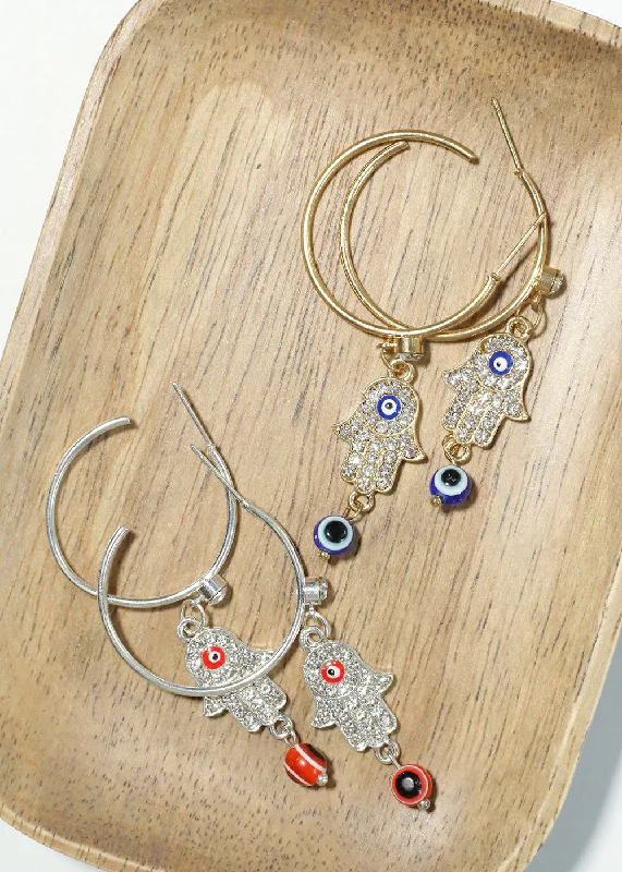 Evil Eye Hoop Earrings