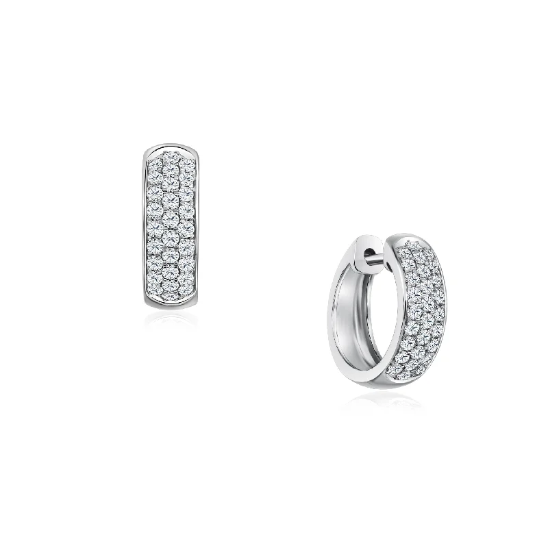 Fancy Diamond Hoop Earrings