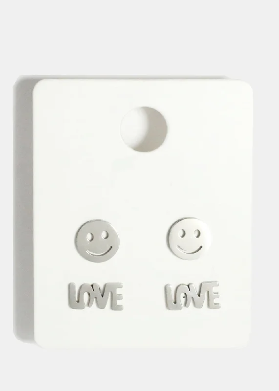 Love and Smile Stud Earrings