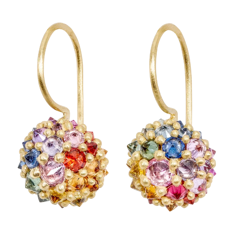 Medium Rainbow Sputnik Hook Earrings - 11447