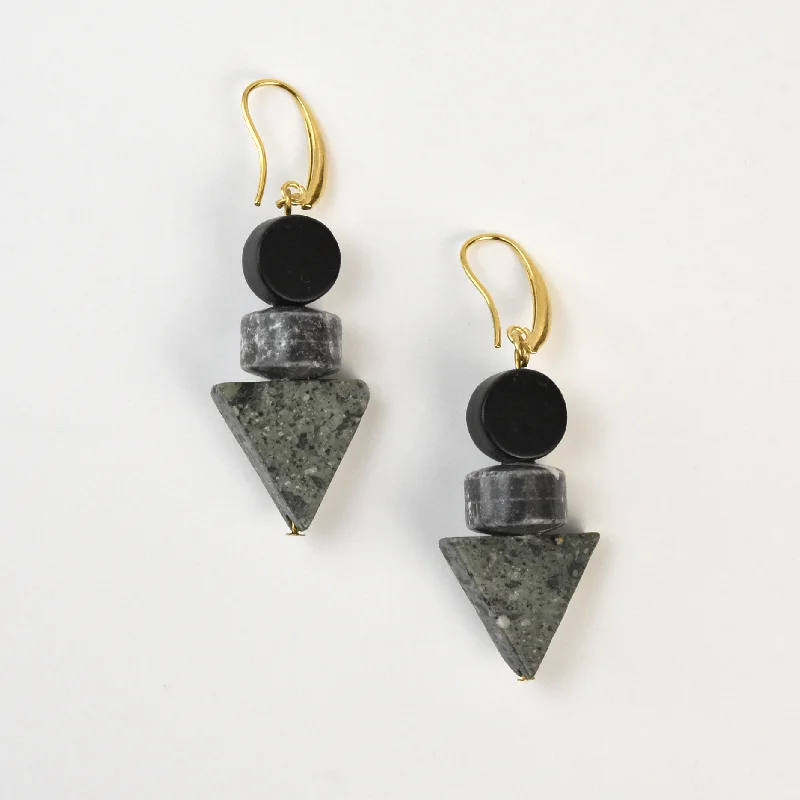 Mossy Agate and Jasper Earrings