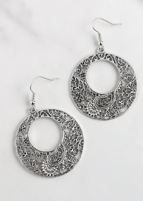 Paisley Hoop Earring