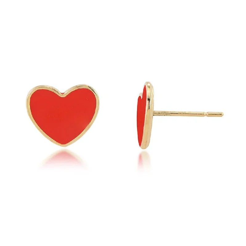 Red Heart Earrings