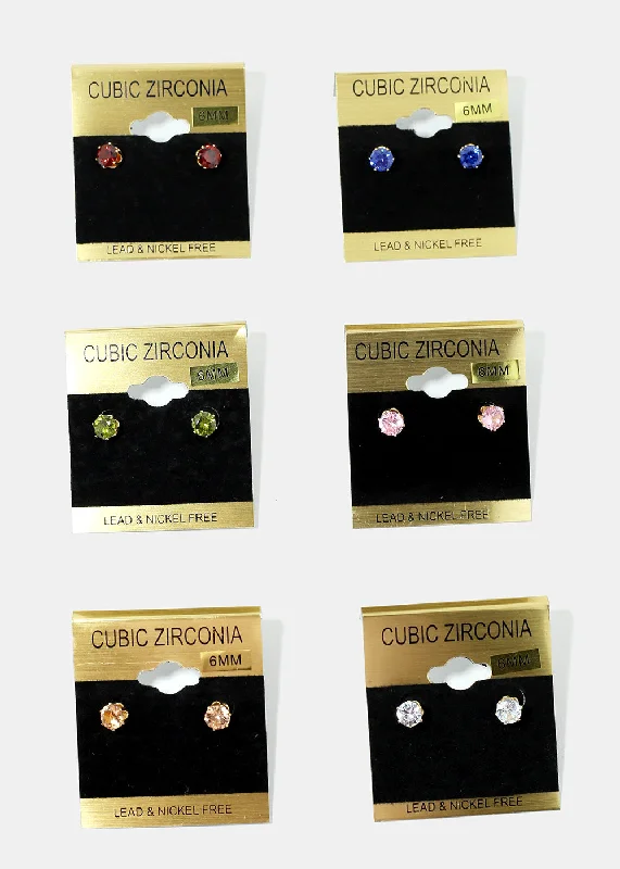 Rhinestone Stud Earrings