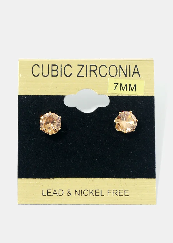 Rhinestone Stud Earrings