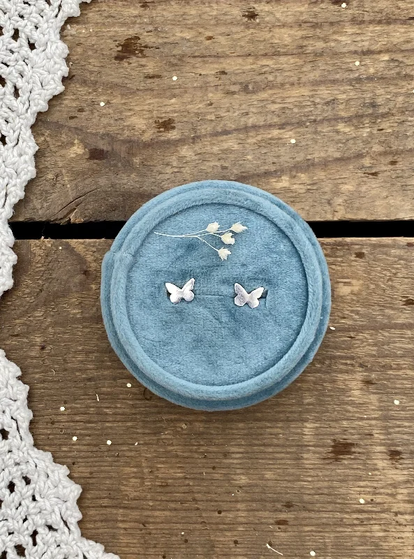 Sterling Silver Butterfly Studs