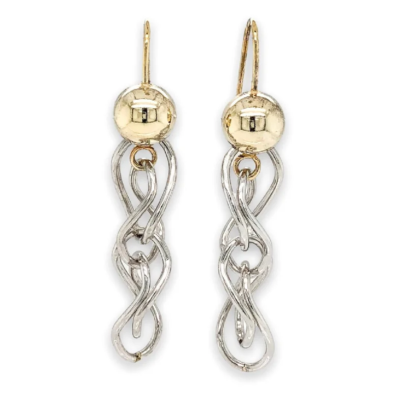 SS “Devorah” Mobius Loop Dangle Earrings