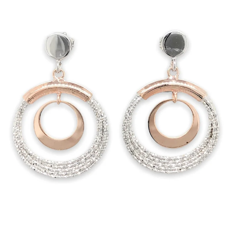 SS RGP Frederic Duclos Diamond Cut Circle Earrings