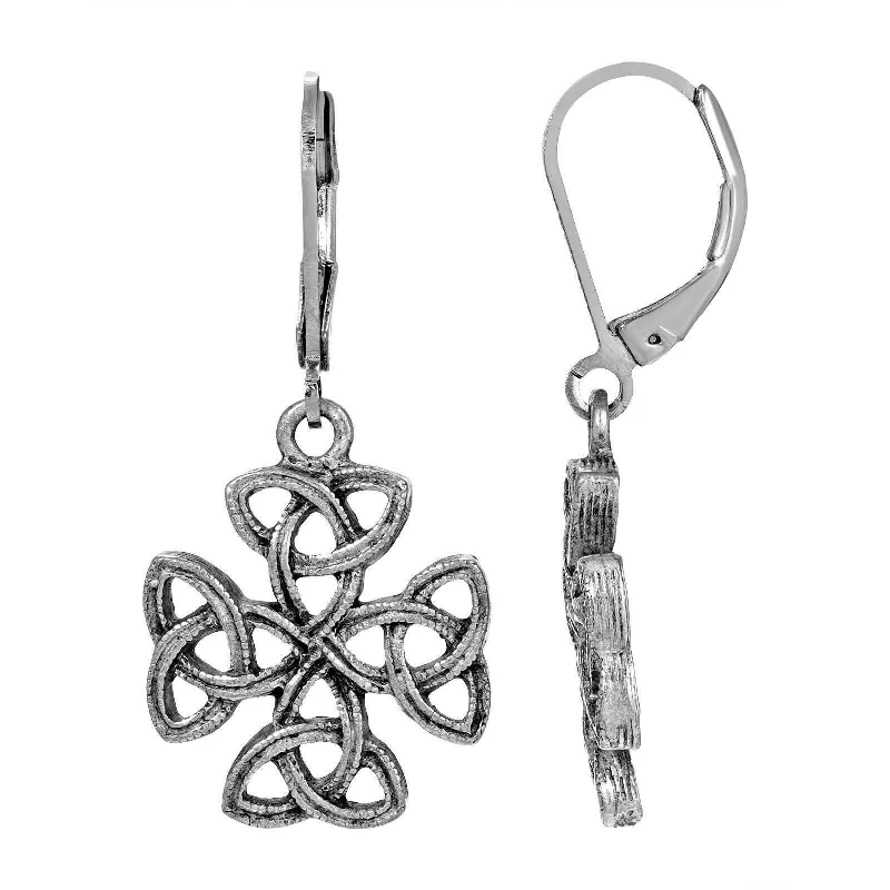 Symbols Of Faith Celtic Trinity Cross Earrings