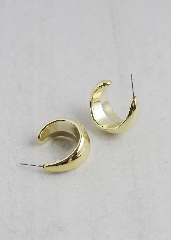 Thick Half Hoop Earrings