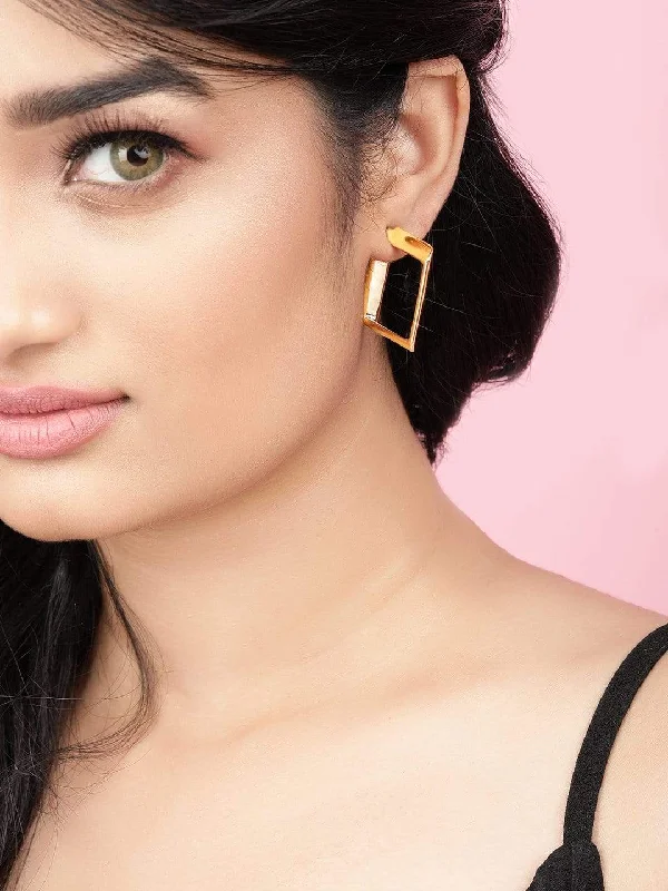 Tokyo Talkies X Rubans Gold Toned Handcrafted Hoop Earrings