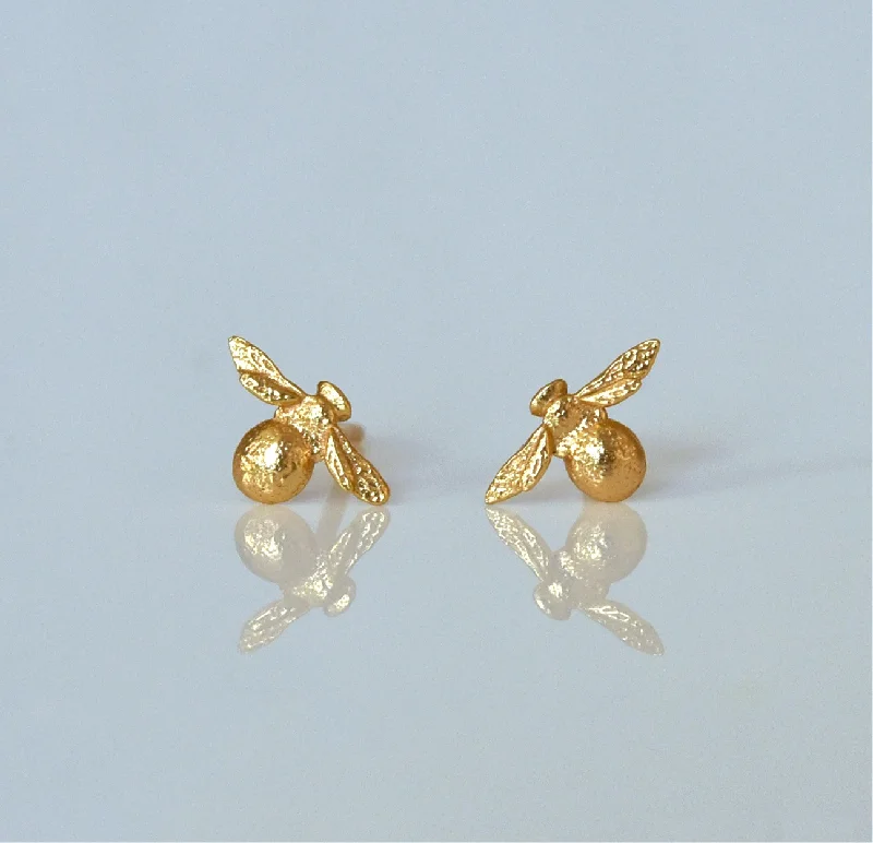 Vermeil Bee Post Earrings