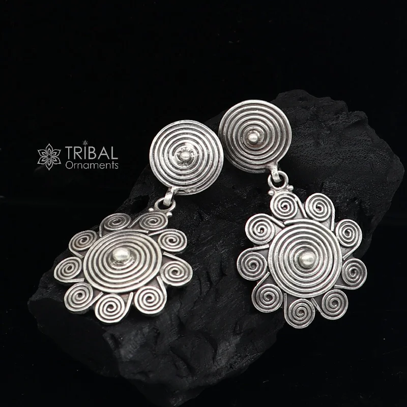 925 sterling silver handcrafted earring, stud earring, amazing Stylish design functional party wear gifting earring wedding jewelry s1230