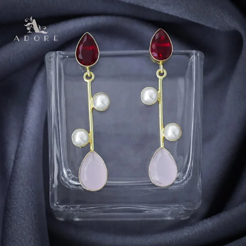 Glossy Drop Stick Pearl Earring