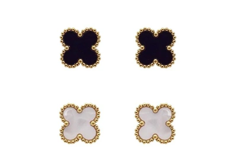 Small Clover Leaf Stud Earrings