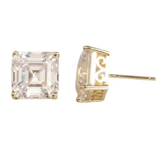 Radiant Cut Stud Earrings