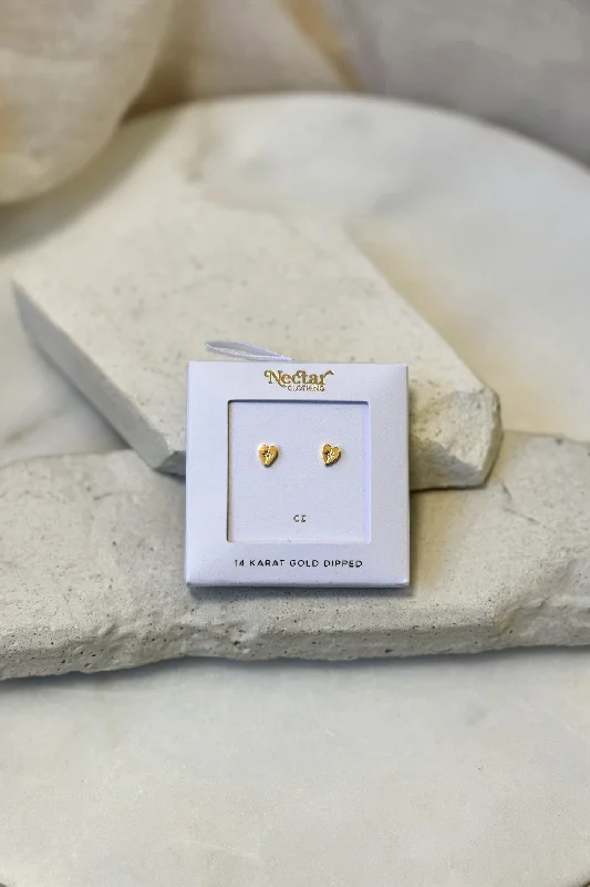 Dainty Starry Heart Studs