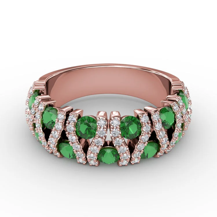 Make A Statement Emerald And Diamond Ring