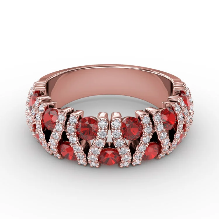 Make A Statement Ruby And Diamond Ring