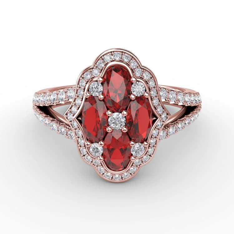 Make A Statement Ruby and Diamond Ring