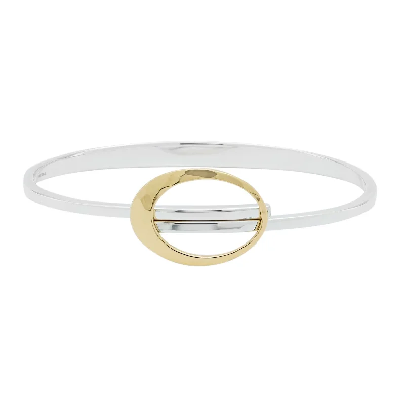 E.L Designs Elliptical Elegance Bracelet in Sterling Silver and 14kt Yellow Gold