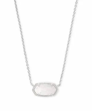 ELISA NECKLACE RHOD WHITE OPAL