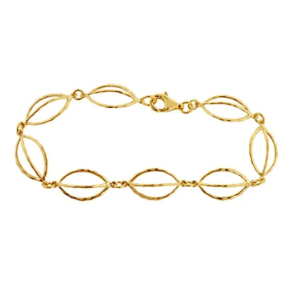 Fancy Link Bracelet in 14kt Yellow Gold