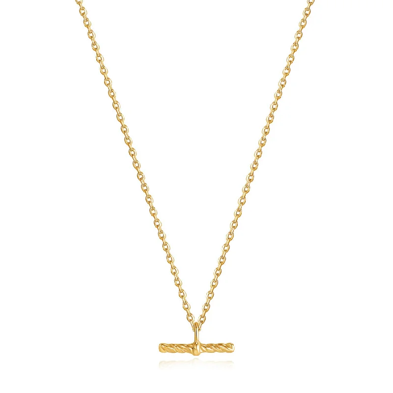 GOLD ROPE T0BAR NECKLACE