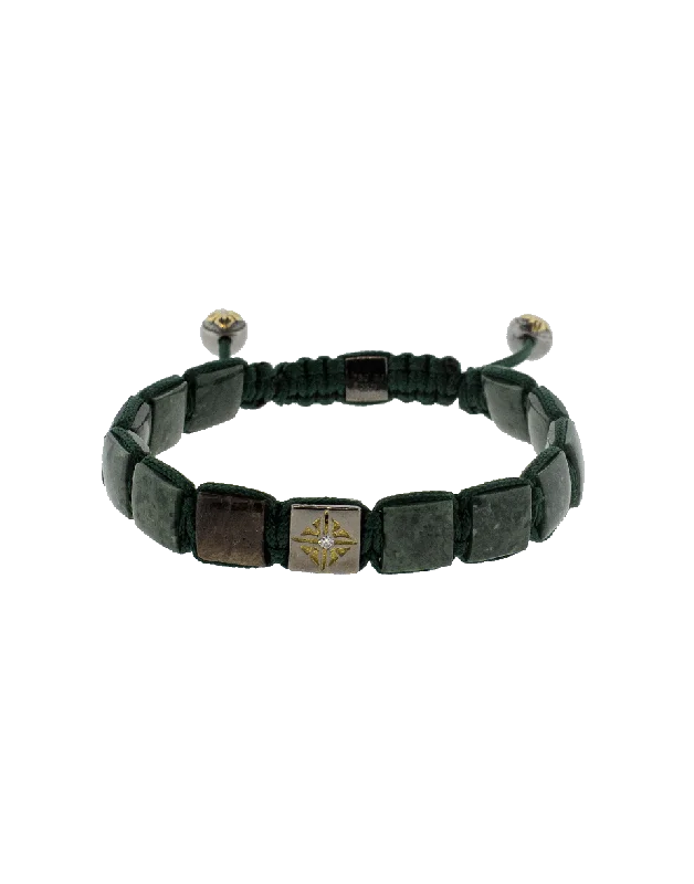 Green Marble Lock Bracelet