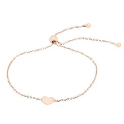 Heart Bolo Bracelet in 14kt Rose Gold