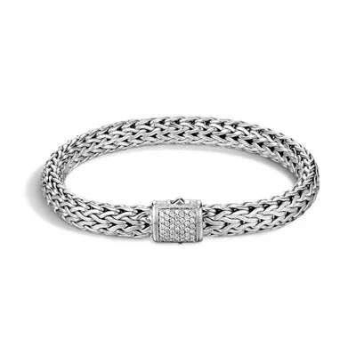 John Hardy Icon Bracelet in Sterling Silver with Diamonds (1/4ct tw) (7.5mm)