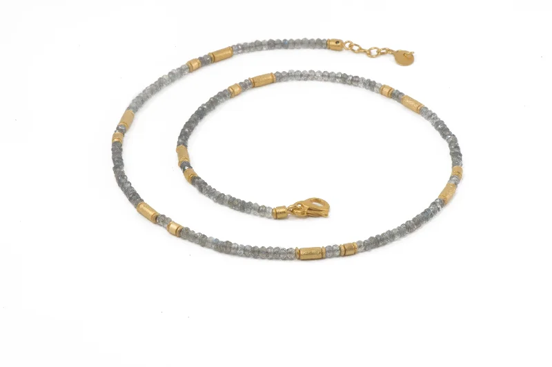 Labradorite 3mm Jewelry Set in 24K Fair Trade Gold Vermeil