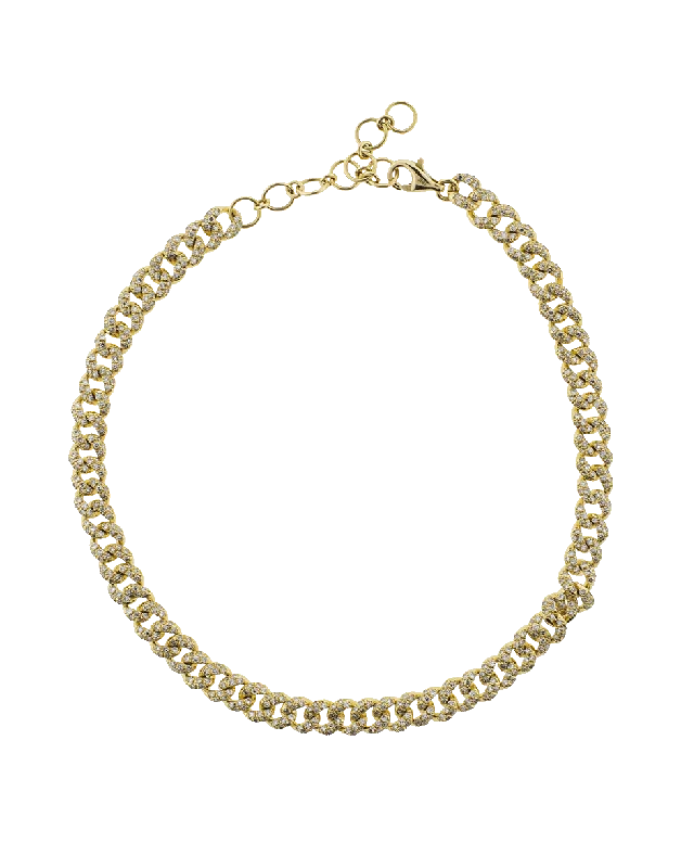 Mini Pave Diamond Link Bracelet