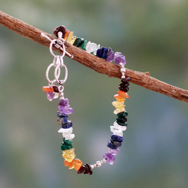 Rite of Peace Handmade Beaded Gemstone Chakra Bracelet