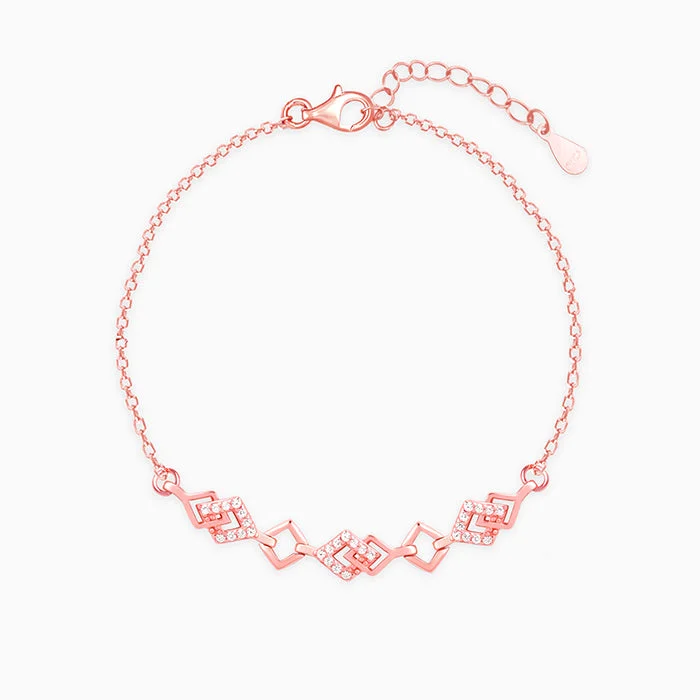 Rose Gold Interlocked Bracelet