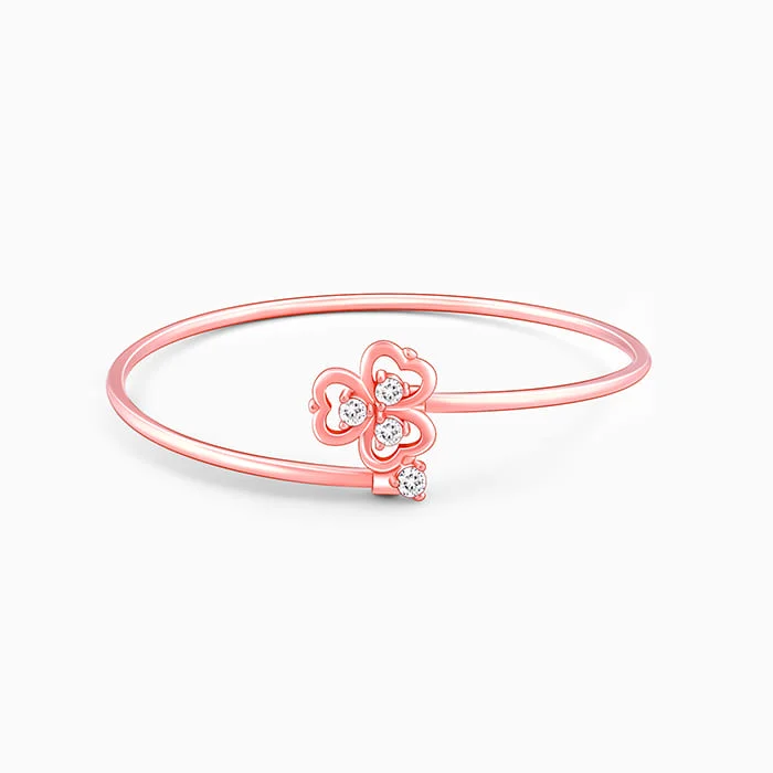 Rose Gold Three Leaf Clover Bracelet