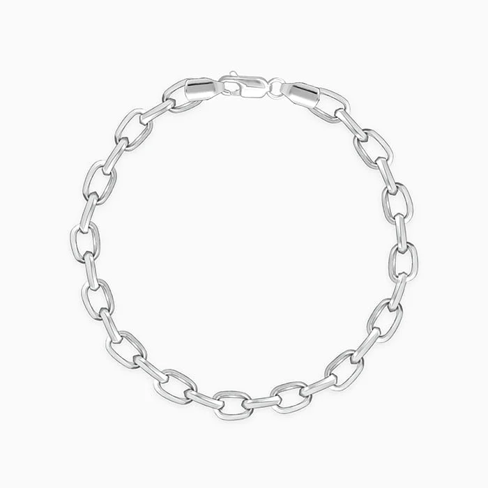 Silver Delink Bracelet For Him